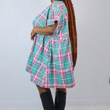 Summer Plaid 'Starlight' Boxy Button-Up Dress
