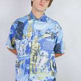 'Far, Far Away' Unisex Short Sleeve Button Up (Size 1)