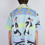 'Puddy Tat' Unisex Short Sleeve Button Up (Size 1)