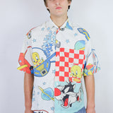 'Space Jammin' Unisex Short Sleeve Button Up (Size 1)