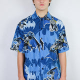 'I Am The Night' Unisex Short Sleeve Button Up (Size 1)