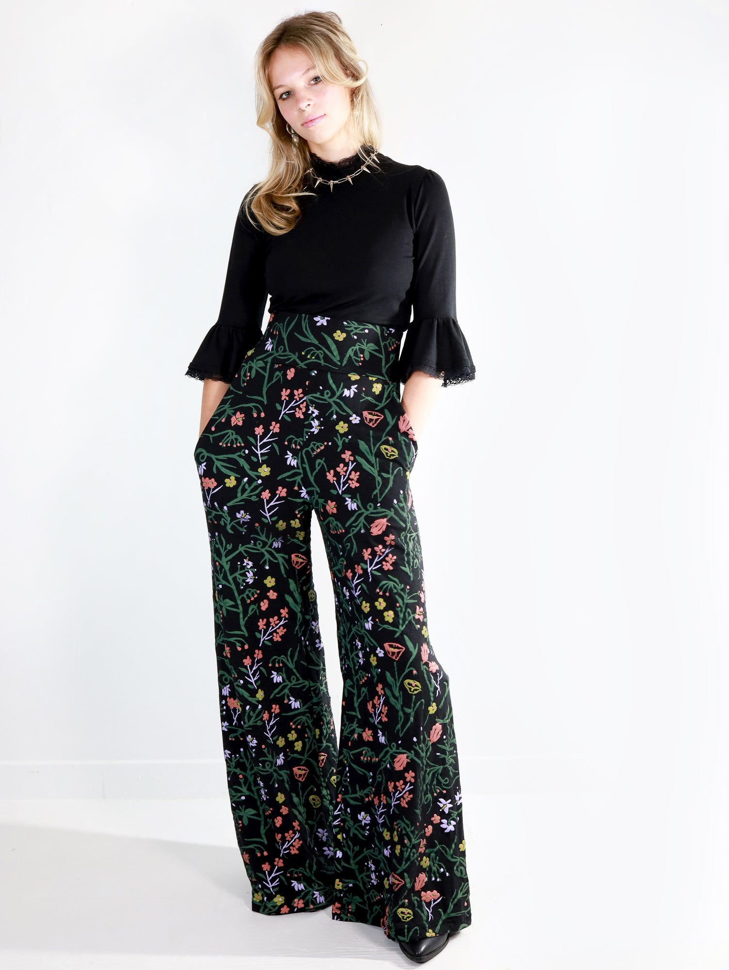 Dawn Belladonna High Waisted Wide Leg Pants - Thief and Bandit