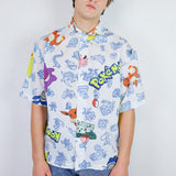 'Catch 'em All' Unisex Short Sleeve Button Up (Size 1)