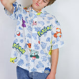 'Catch 'em All' Unisex Short Sleeve Button Up (Size 1)