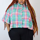 Summer Plaid 'Starlight' Boxy Button-Up