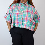 Summer Plaid 'Starlight' Boxy Button-Up