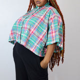 Summer Plaid 'Starlight' Boxy Button-Up