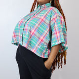 Summer Plaid 'Starlight' Boxy Button-Up