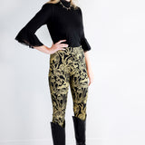 Gold on Black Shroomed Leggings