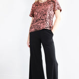 Black on Mulberry Shroomed Amie Tee (Medium)