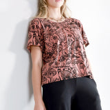 Black on Mulberry Shroomed Amie Tee - Thief and Bandit