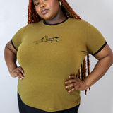Tobacco 'Horse' Ringer Tee