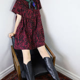 Cranberry 'Serpentine' Boxy Button-Up Dress