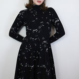 "Starlight" Turtleneck Twirl Dress