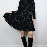 "Starlight" Turtleneck Twirl Dress