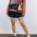 'Heated' Patchwork Cropped Sweatshirt (Size 1)