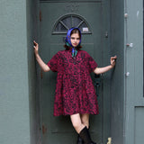 Cranberry 'Serpentine' Boxy Button-Up Dress