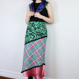 The Rebekah Patchwork Skirt in Watermelon Plaid