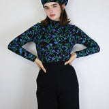 'Feral Floral' Turtleneck