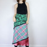 The Rebekah Patchwork Skirt in Watermelon Plaid