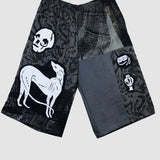 'Grey Dream' Patchwork Skater Shorts (Size 2)