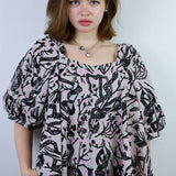 Poison Plaid 'Serpentine' Flutter Blouse (Size 1)
