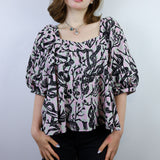 Poison Plaid 'Serpentine' Flutter Blouse (Size 1)