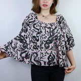 Poison Plaid 'Serpentine' Flutter Blouse (Size 1)