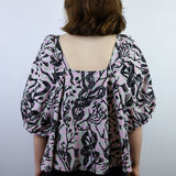 Poison Plaid 'Serpentine' Flutter Blouse (Size 1)