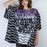'Kiss Them For Me' Patchwork Big Tee (Fits Sizes 1-3)