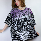 'Kiss Them For Me' Patchwork Big Tee (Fits Sizes 1-3)