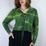 Alligator Matcha Tie Cardigan in XXS, S, XL