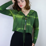 Alligator Matcha Tie Cardigan in XXS, S, XL