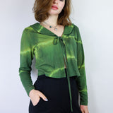 Alligator Matcha Tie Cardigan in XXS, S, XL