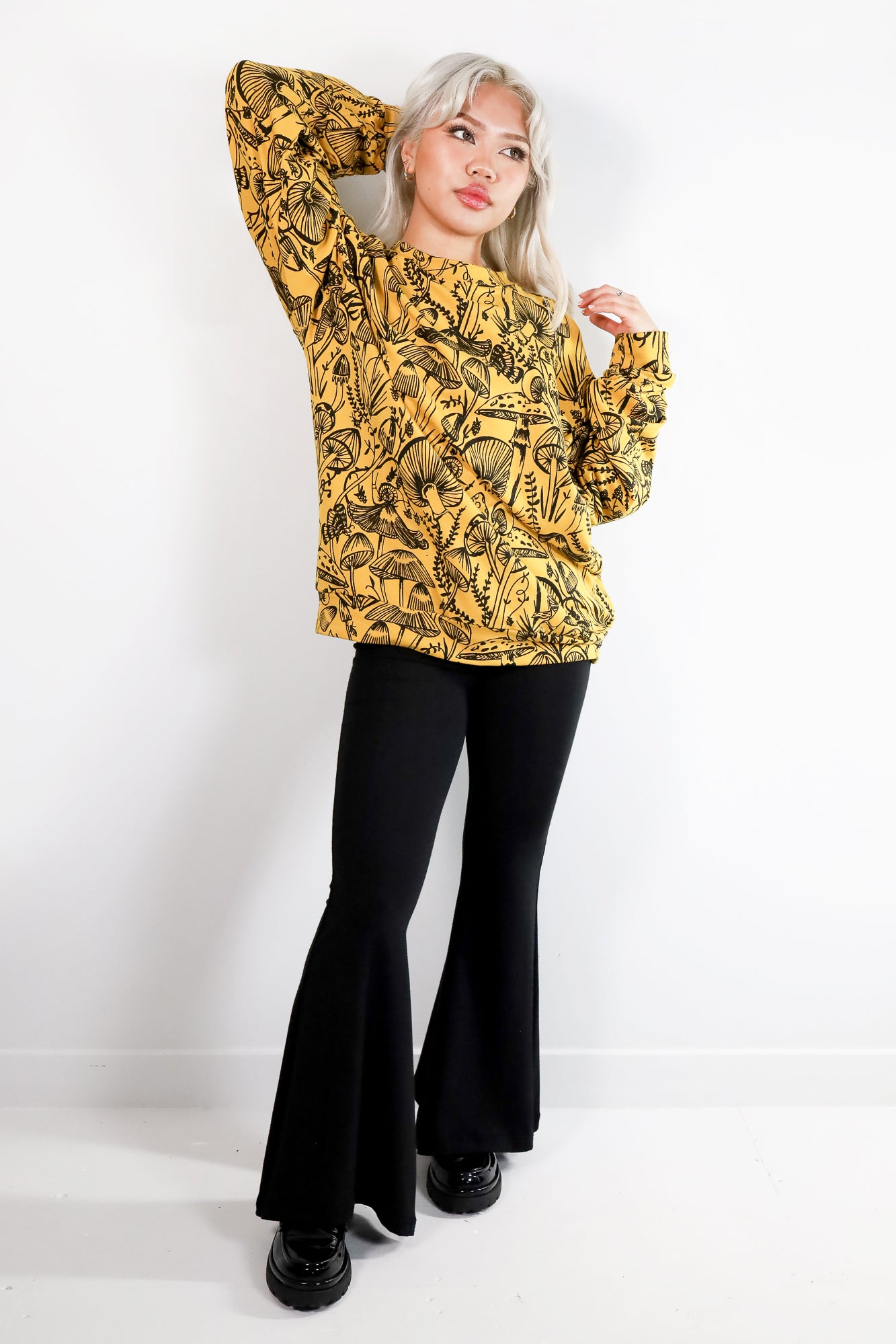 Marigold Shroomed Relaxed Fit Sweatshirt - Thief and Bandit