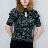 'Moonlit Marsh' Patsy Blouse