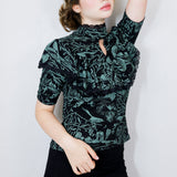 'Moonlit Marsh' Patsy Blouse
