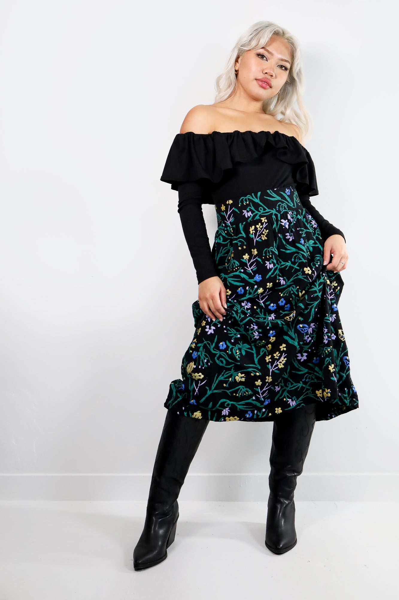 Dusk Belladonna Chelsea Midi Skirt - Thief and Bandit