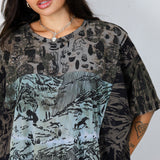 'Curio' & 'Shadow Canyon' Patchwork Loose Tee (Size 3)