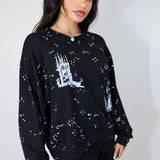 'Heroes Journey Under Starlight' Black Cropped Pullover (Sizes 1, 2, & 3)