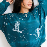 'Heroes Journey Under Starlight' Hand Dyed Aventurine Cropped Pullover (Sizes 1, 2, & 3)