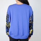 'Cats on my Sleeve' Patchwork Cropped Pullover (Size 2)