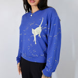 'Starlight Prowl' Midnight Cropped Pullover (Sizes 1, 2, & 3)