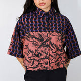 'Wavy Plaid' & 'Fox Den' Boxy Button-Up (Size 2)