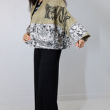 'Underbrush' Patchwork Silk & Cotton Duck Jacket (Size 2)