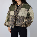 'Expedition' Patchwork Raw Silk Jacket (Size 2)