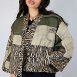 'Expedition' Patchwork Raw Silk Jacket (Size 2)