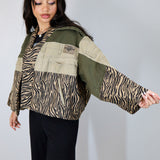 'Expedition' Patchwork Raw Silk Jacket (Size 2)
