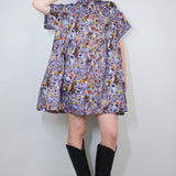 'Dreamy Floral' Collage Boxy Button-Up Dress