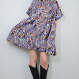'Dreamy Floral' Collage Boxy Button-Up Dress